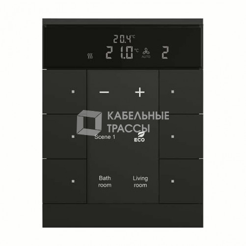 Регулятор комнатной температуры, 6-клавишный, чёрный бархат SBR/U6.0.1-885 | 2CKA006330A0043 | ABB