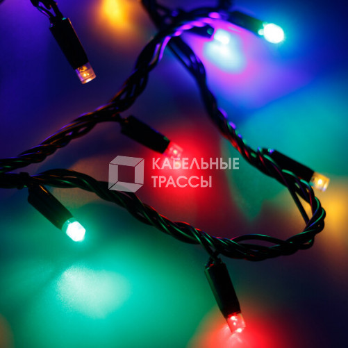 Светодиодная гирлянда ARD-STRING-CLASSIC-10000-BLACK-100LED-LIVE RGB (230V, 7W) | 025808 | Arlight