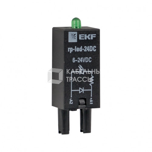 Модуль светодиодный 24 VDC для промежуточных реле RP EKF AVERES | rp-led-24DC | EKF