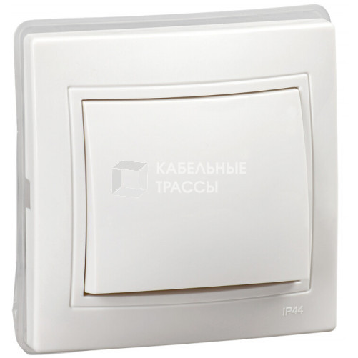 KVARTA белый Выключатель 1-клавишный 10А ВС10-1-0-КБ-44 IP44 | KV-V10-10-44-K01 | IEK