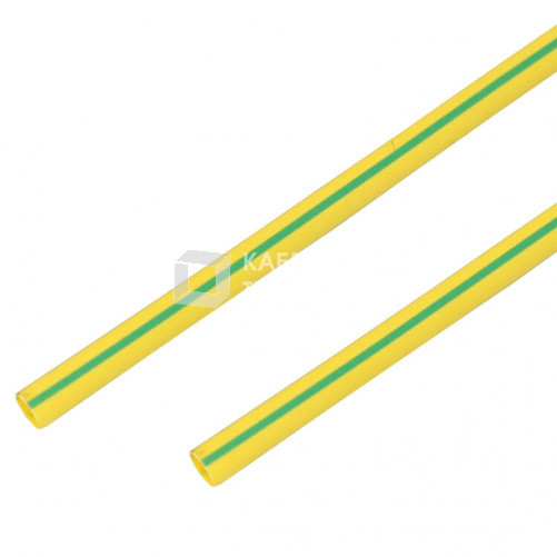 Термоусадочная трубка 10/5,0 мм, желто-зеленая, упаковка 50 шт. по 1 м | 55-1007 | PROconnect