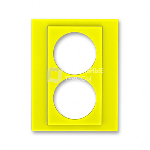 ABB Levit Жёлтый / дымчатый чёрный Сменная панель на розетку с з/к двойную Жёлтый | ND5513H-A2223 64 | 2CHH132223A8064 | ABB