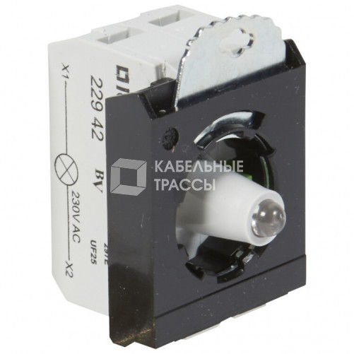 Osmoz Комплектующий блок для кнопок для комплектации с подсветкой под винт 230 В~ Н.О. зеленый 3 поста | 023012 | Legrand