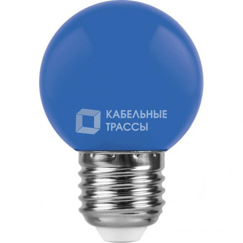 Лампа светодиодная для белт лайта LB-37 (1W) 230V E27 синий G45 | 25118 | FERON