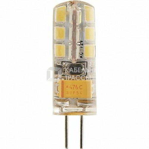 Лампа светодиодная LB-422 (3W) 12V G4 6400K капсула силикон 11x38mm | 25533 | FERON