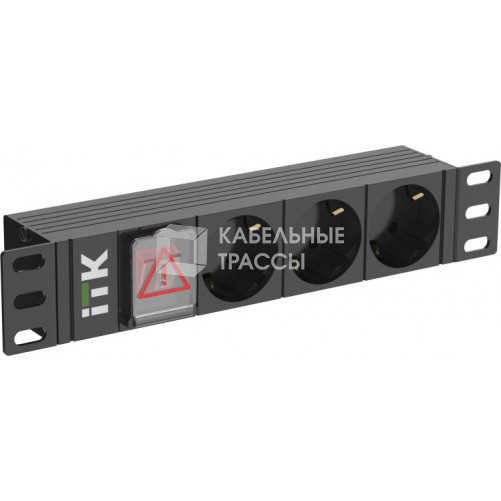 ITK PDU 3 розетки нем. ст. LED 1U вх. С14 10