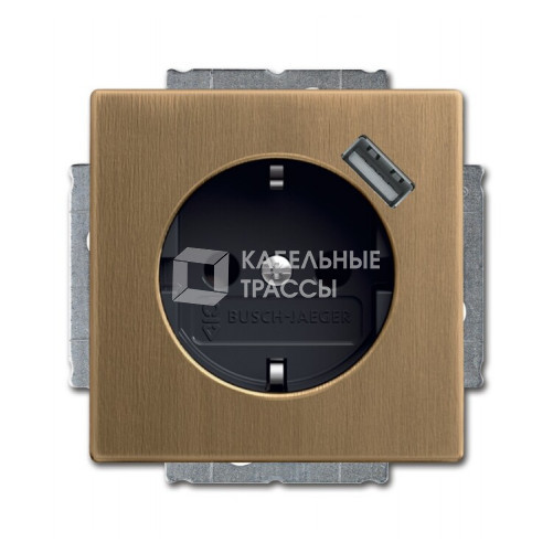 Розетка Schuko с устройством зарядным USB, 20 EUCBUSB-82-500, 16А, 700 мА, безвинтовые клеммы, защитные шторки | 2011-0-6246 | 2CKA002011A6246 | ABB