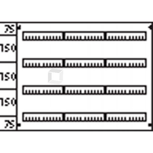 Пластрон глухой 3ряда/4 рейки -150мм | AG234 | ABB