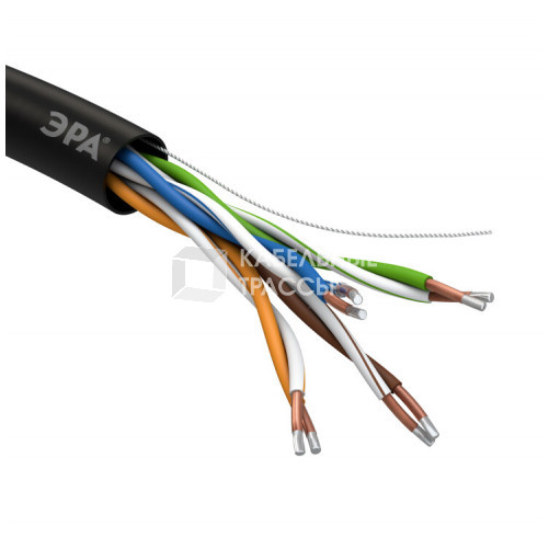 Кабель витая пара U/UTP 4x2x24AWG Cat5e CCA PE OUTDOOR 305м SIMPLE (2/30) | Б0044436 | ЭРА