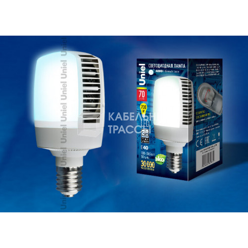 Лампа светодиодная промышленная LED-M105-70W/NW/E40/FR ALV02WH LED мощная, мат.. Серия Venturo. 4000К | UL-00001813 | Uniel