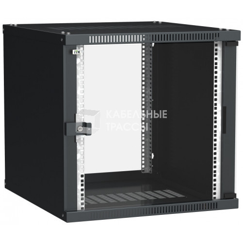 Шкаф LINEA WE 12U 600x450мм дверь стекло черный | LWE5-12U64-GF | ITK