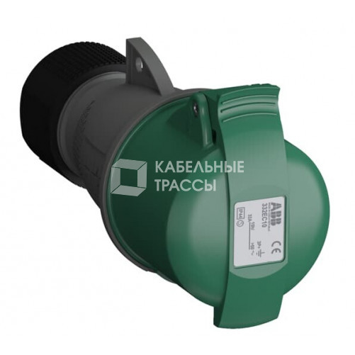 Розетка кабельная Easy&Safe 332EC10,32А,3P+E,IP44,10ч|2CMA102043R1000| ABB