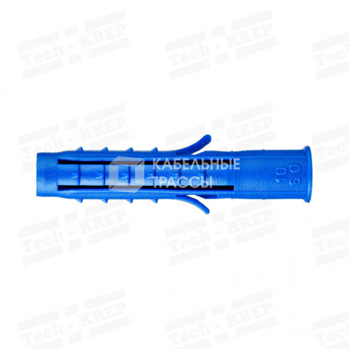 Дюбель распорный Чапай 10х60 шипы+усы (синие) (250 шт) - пакет накл. ( 0,804 кг) | 111134 | Tech-KREP