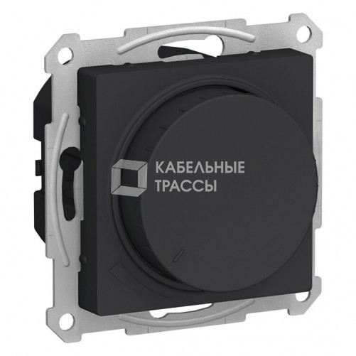 AtlasDesign Карбон Светорегулятор (диммер) поворотно-нажимной, 315Вт, мех. | ATN001034 | Schneider Electric