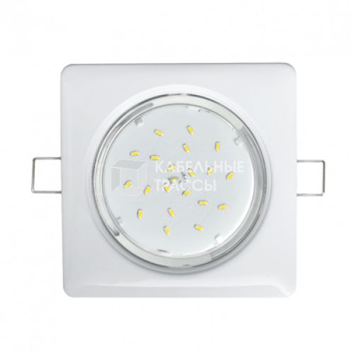 Светильник встраиваемый GX53R-SW-standard металл под лампу GX53 230В КВАДРАТ белый | 4690612024394 | IN HOME