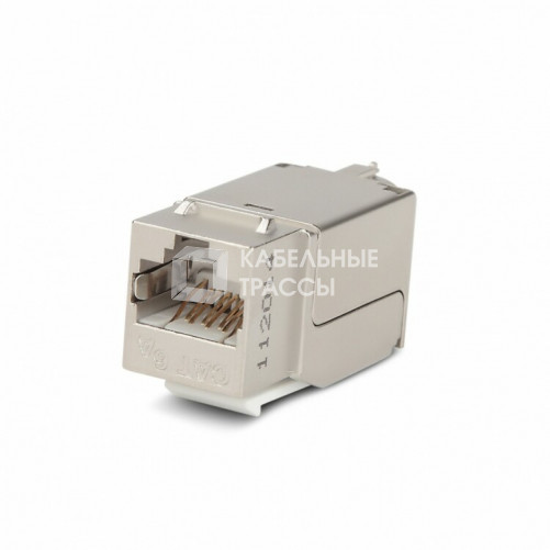 Вставка Keystone Jack KJNE-8P8C-C6A-90-SH-F-WH RJ-45(8P8C),кат.6A,экран.,110 IDC,зад.с пом.NE-TOOL,белая | 46629 | Hyperline