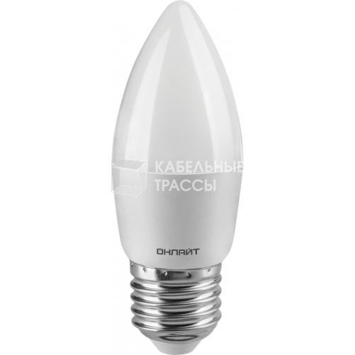 Лампа светодиодная OLL-C37-8-230-2.7K-E27-FR | 71634 | ОНЛАЙТ