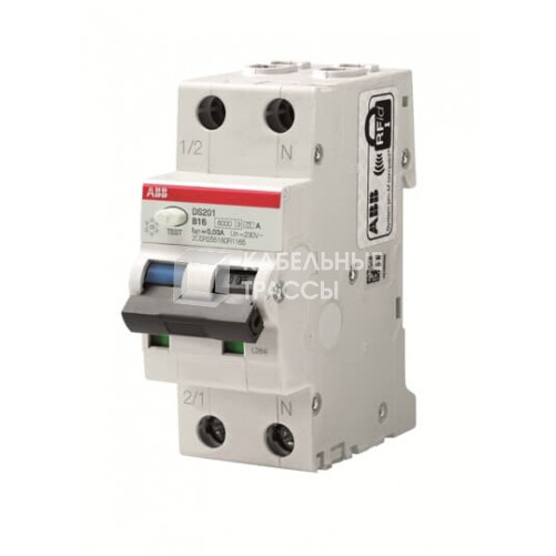 Автоматический выключатель дифференциального тока DS201 1п+N 6А C 300мА тип A | 2CSR255140R3064 | 2CSR255180R3064 | ABB