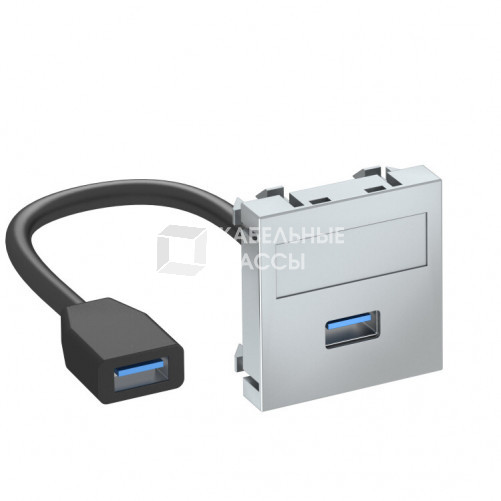 Мультимедийная рамка USB 3.0 A-A Modul45 (серебристый) (MTG-U3A F AL1) | 6104928 | OBO Bettermann