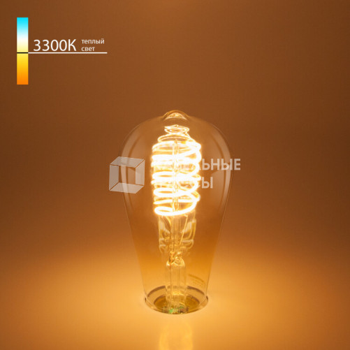 Лампа светодиодная FDL 8W 3300K E27 (ST64 спираль тонированный) | a041014 | Elektrostandard