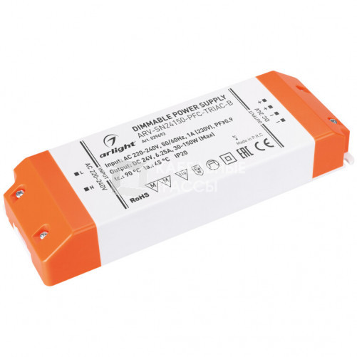 Блок питания ARV-SN24150-PFC-TRIAC-B (24V, 6.25A, 150W) | 029493 | Arlight