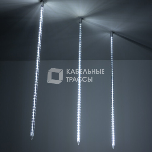 Светодиодная гирлянда ARD-ICEFALL-CLASSIC-D23-1000-CLEAR-96LED-LIVE WHITE (230V, 1.5W) | 026103 | Arlight