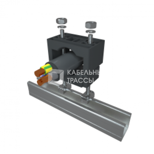 Рядное крепление для кабеля диаметром 25-40 мм | RKK25-40 | КМ-профиль