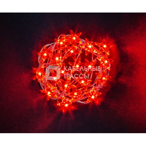 Гирлянда световая NGF-DM003-20R-2AA-красные звёздочки | 14051 | Navigator