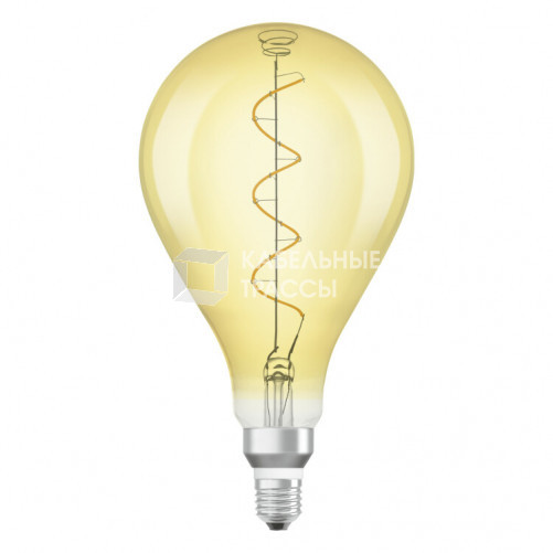 Лампа светодиодная LED, филаментная, золотистая, Vintage 1906 LED CL A160 FIL GOLD 28 non-dim 5W/820 E27 | 4058075091993 | Osram