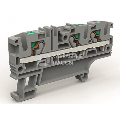 Проходная клемма 3 точки подключения на 4 кв.мм | ZEFC410GR | DKC