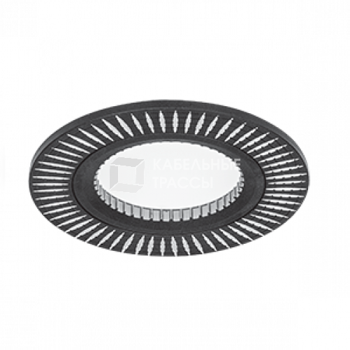 Светильник точечный встраиваемый Aluminium AL014 Круг. Черный/Хром, Gu5.3 | AL014 | Gauss