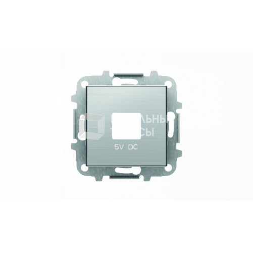 Накладка для механизмов зарядного устройства USB, арт.8185, серия SKY, цвет нержавеющая сталь|2CLA858500A1401| ABB