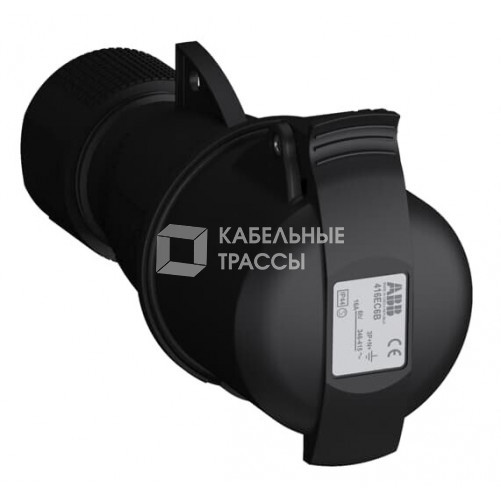 Розетка кабельная Easy&Safe 416EC6B,16А,3P+N+E,IP44,6ч,черн|2CMA103590R1000| ABB