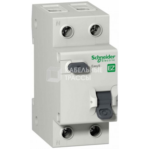 Выключатель автоматический дифференциальный EASY 9 1п+N 25А C 30мА тип AC | EZ9D34625 | Schneider Electric