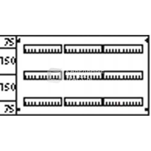 Пластрон глухой 3ряда/3 рейки -150мм | AG233 | ABB
