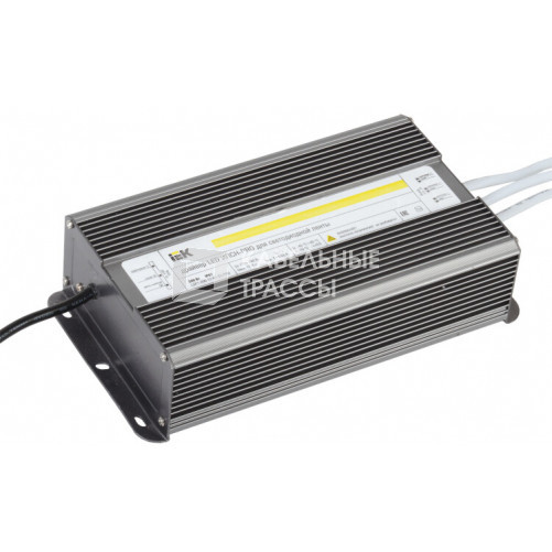 Драйвер для светодиодных лент LED ИПСН-PRO 200Вт 12В IP67 блок-шнуры | LSP1-200-12-67-33-PRO | IEK