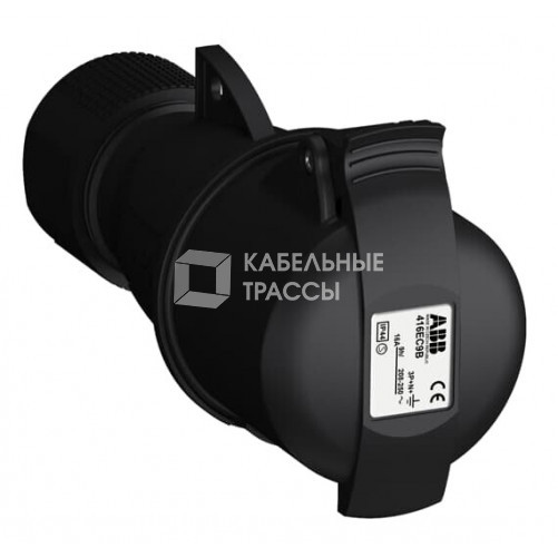 Розетка кабельная Easy&Safe 416EC9B,16А,3P+N+E,IP44,9ч,черн|2CMA103595R1000| ABB