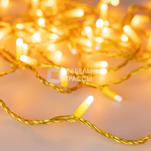 Светодиодная гирлянда ARD-STRING-CLASSIC-10000-YELLOW-100LED-MILK-FLASH Yellow (230V, 7W) (Ardecoled, IP65) | 031201 | Arlight