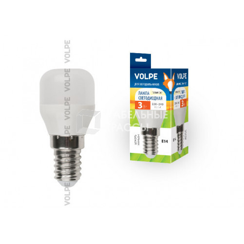 Лампа светодиодная LED-Y27-3W/WW/E14/FR/Z LED для холод.мат. колба. Материал корпуса пластик. Цвет свечения теплый белый. Упаковка |UL-00000178| Volpe