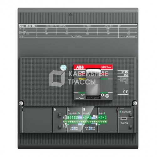 Выключатель автоматический XT4S 160 Ekip LSIG In=63A 4p F F | 1SDA068507R1 | ABB