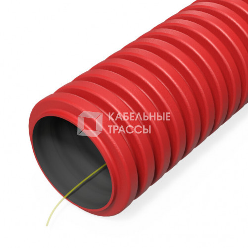 Труба гофрированная двустенная ПНД гибкая d32 мм тип 750 (SN57) с/з красная (50м/уп)  | PR15.0259 | Промрукав