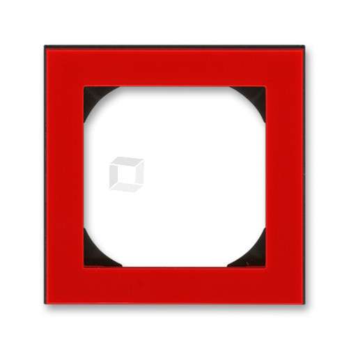 ABB Levit Красный / дымчатый чёрный Рамка одинарная 55х55 для механизмов BJE | 3901H-A05510 65 | 2CHH015510A4065 | ABB