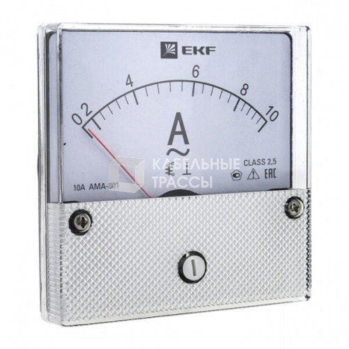 Амперметр AM-A801 аналоговый на панель 80х80 (круглый вырез) 1000А трансформаторное подключение EKF PROxima | ama-801-1000 | EKF