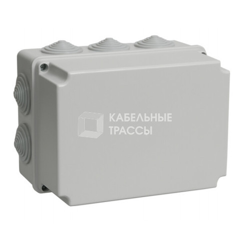 Коробка распределительная КМ41246 для о/п 190х140х120мм IP55 (RAL7035, 10 гермовводов) | UKO10-190-140-120-K41-55 | IEK