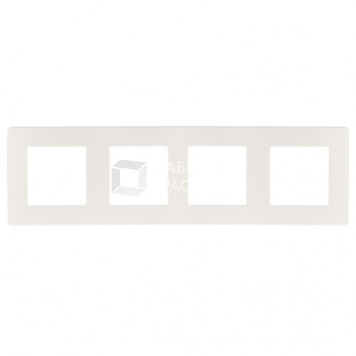 Рамка для розеток и выключателей серия 12 12-5104-01 на 4 поста, сатин, белый | Б0052529 | ЭРА