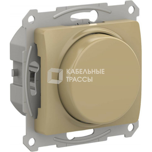 GLOSSA СВЕТОРЕГУЛЯТОР (диммер) повор-нажим, LED, RC, 315Вт, мех., ТИТАН | GSL000430 | Schneider Electric