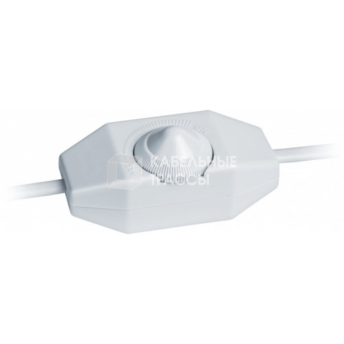 Шнур NPS-FS02-170-2x0.5-WH 1.7 м с диммируемым выкл. белый | 61602 | Navigator