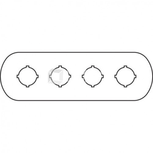 Шильдик MA6-1004 (4 места) для пластикового кнопочного поста | 1SFA611930R1004 | ABB