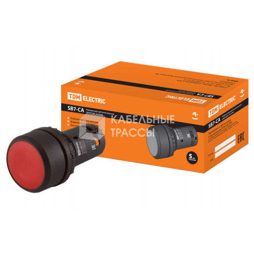Кнопка SB7-CA45 d22мм 1з+1р красная | SQ0746-0012 | TDM
