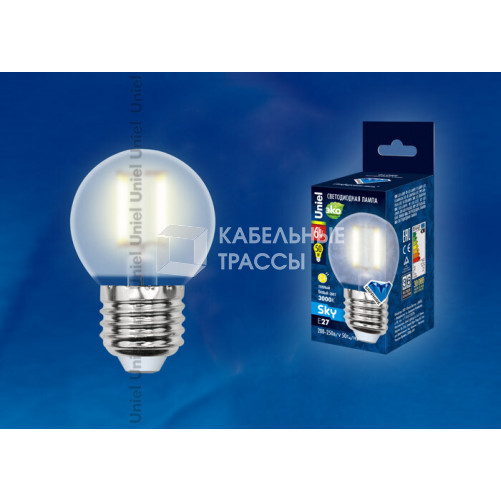 Лампа светодиодная LED-G45-6W/WW/E27/FR PLS02WH LED. 